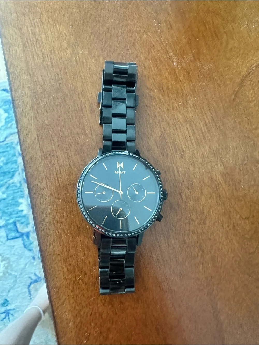 MVMT Unisex Black Stainless Steel Chronograph with Gold Accents